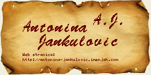 Antonina Jankulović vizit kartica